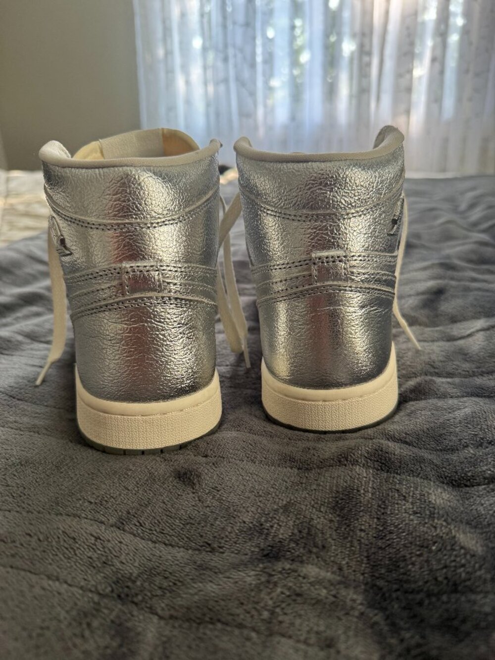 Nike Silver High Tops - Picture 2 of 5